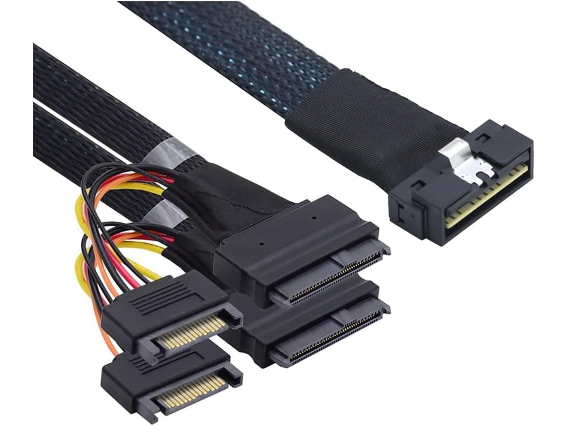 Cable Sas Pci E Slimline De 0,5 M Sff 8654 8i A Dual Sff 8639 U 2 Nvme