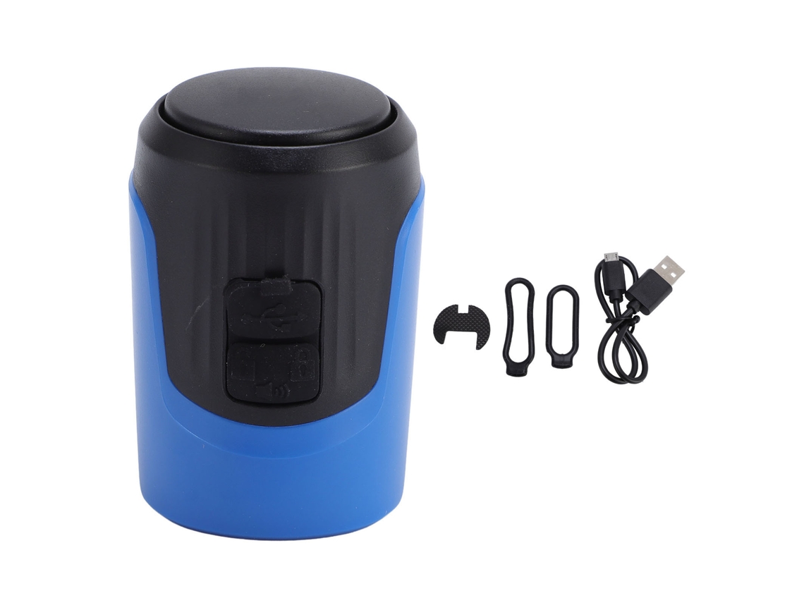 Bocina Eléctrica Para Bicicleta, Azul, 125 Db, Recargable, Antirrobo, Resistente A La Lluvia (ipx5).