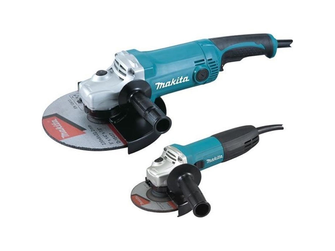 Pack 2 Amoladoras Ga5030R 125Mm 720W Ga9050 230Mm 2000W Mayor Seguridad y Protección Optimizada MAKITA