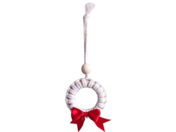 2026-adorno De Corona Navideña Mini Tejida Para Árbol De Navidad Hogar Decoración