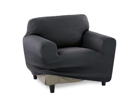 TIENDA EURASIA - Funda Sofa, Poliéster, Algodón y Elastano, Gris Oscuro, 1 Plaza