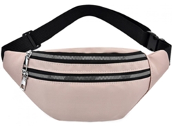 Riñonera Deportiva De Tela Oxford - Bolsa De Cintura Para Running - Rosa