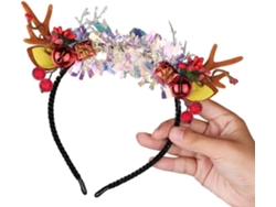 Tiara navideña con astas de reno SFUSHOS