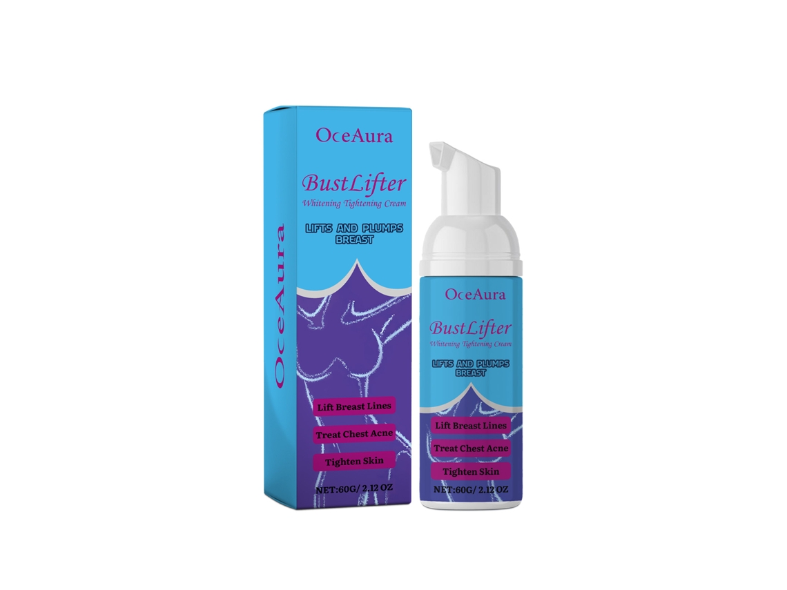 Crema reafirmante para el busto, iluminadora y reafirmante con colágeno y extracto de aguacate.