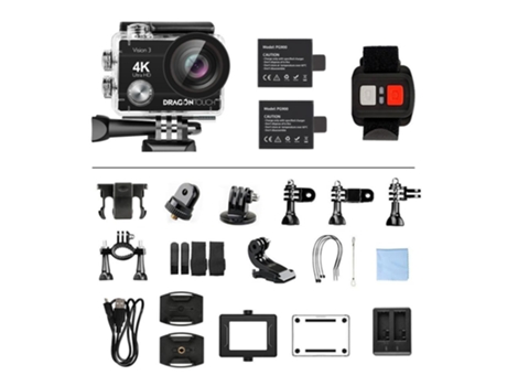 Action Cam SLOWMOOSE Wi-Fi 16 MP 4K 170º con Control Remoto (Visión 3)