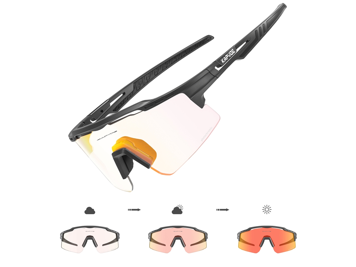 (estilo 5, Negro) Gafas De Ciclismo Fotocromáticas Uv400, Con Lentes Fotocromáticas Y Protección Uv.