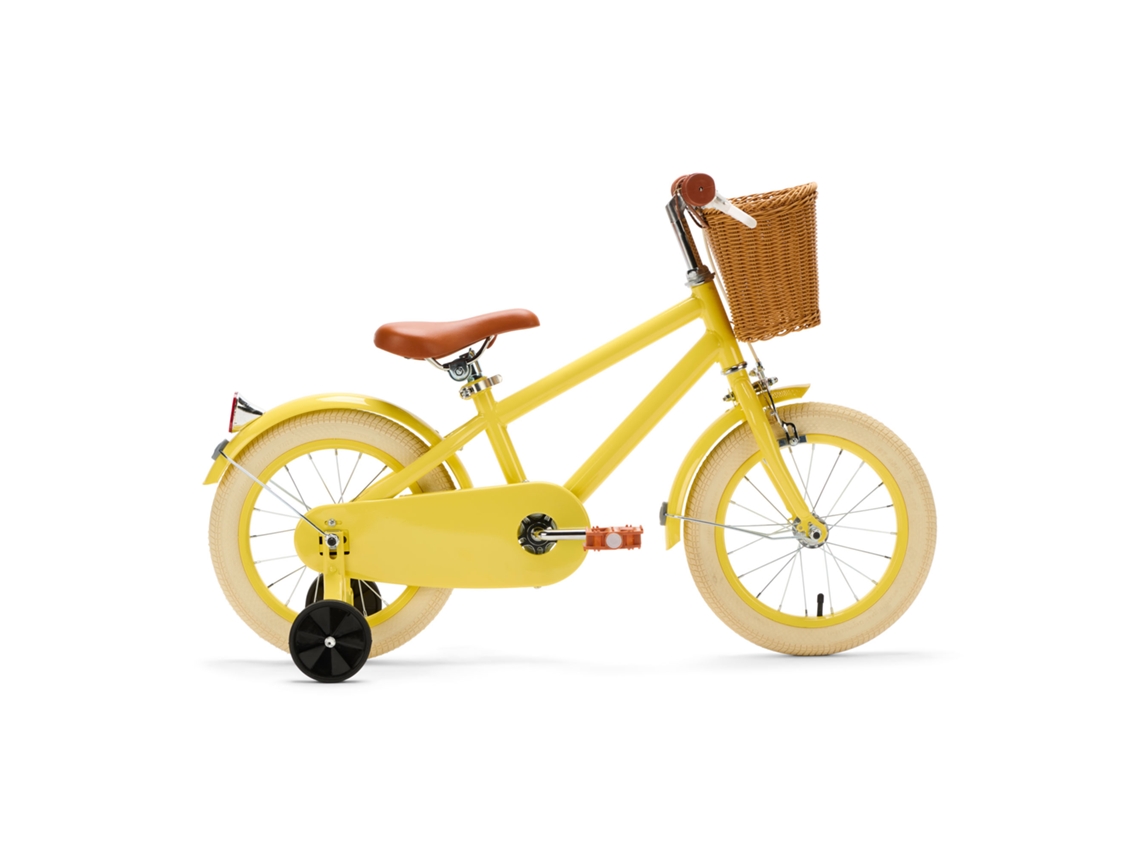 Generation Retro 14 Pulgadas Amarillo - Bicicleta Infantil Con Cesta
