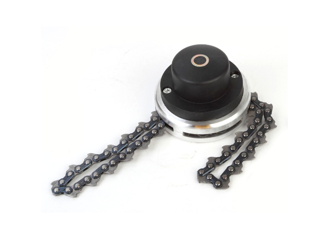 Cabezal Desengrasante Con Cadena Para Cortacésped Inalámbrico, Acero Negro, Accesorio De Jardinería.