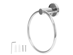 Anillo para toallas de acero inoxidable, sencillo, resistente a la corrosión, estilo retro.