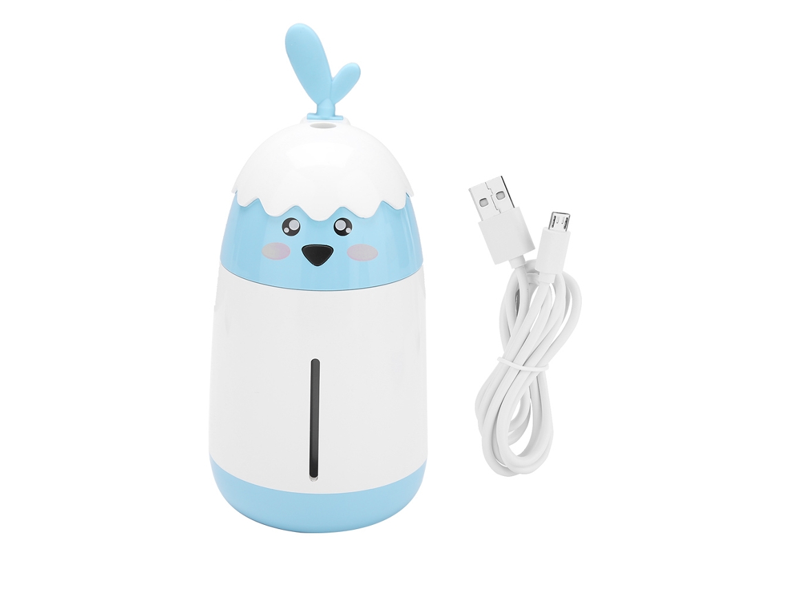 VVJIJILLY Umidificador USB portátil de 200 ml, mini difusor de ar anti-ressecamento para carro e escritório, azul