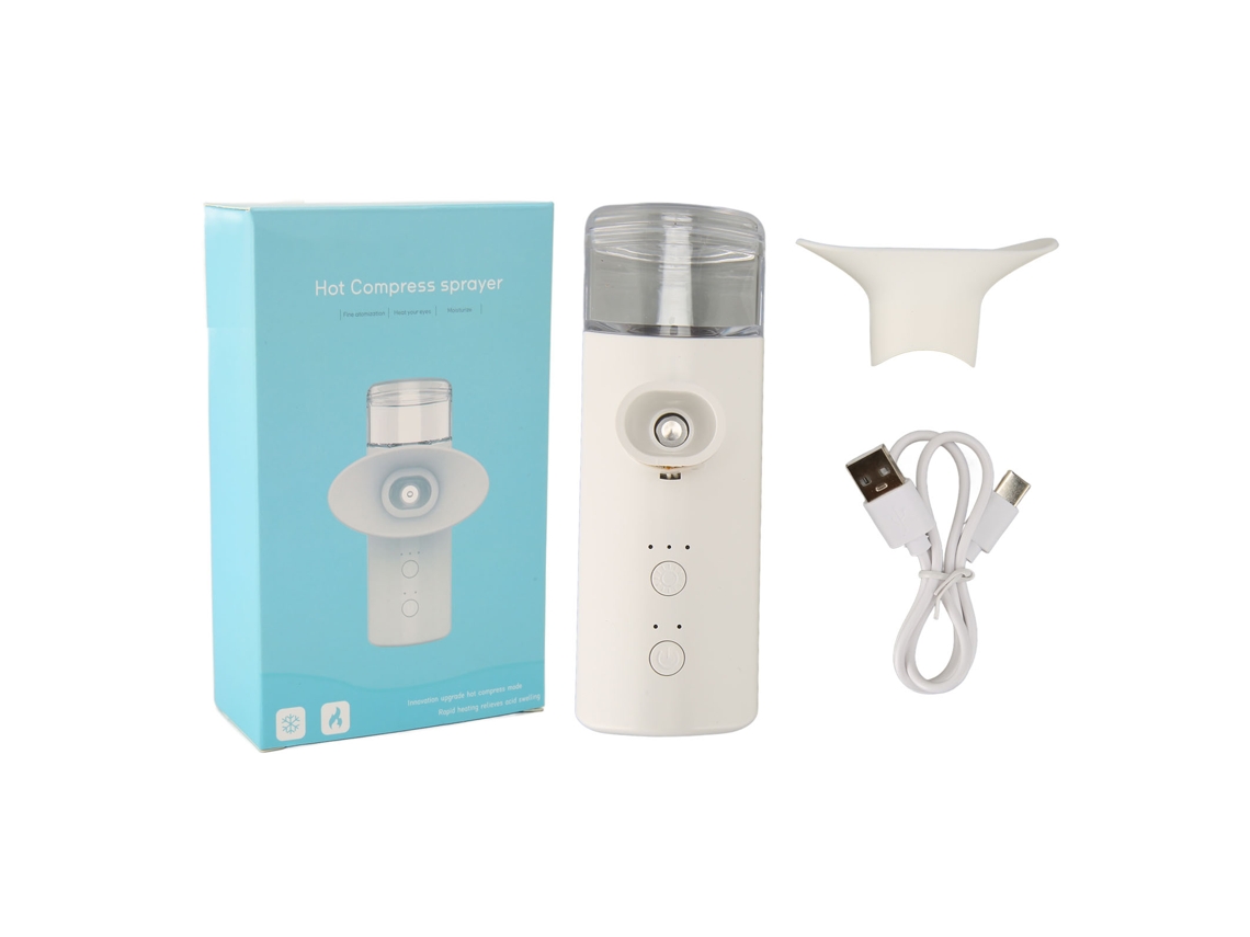Spray ocular iónico nano con compresión caliente, hidratante, alivia la fatiga, 2 modos, bruma facial para ojos.