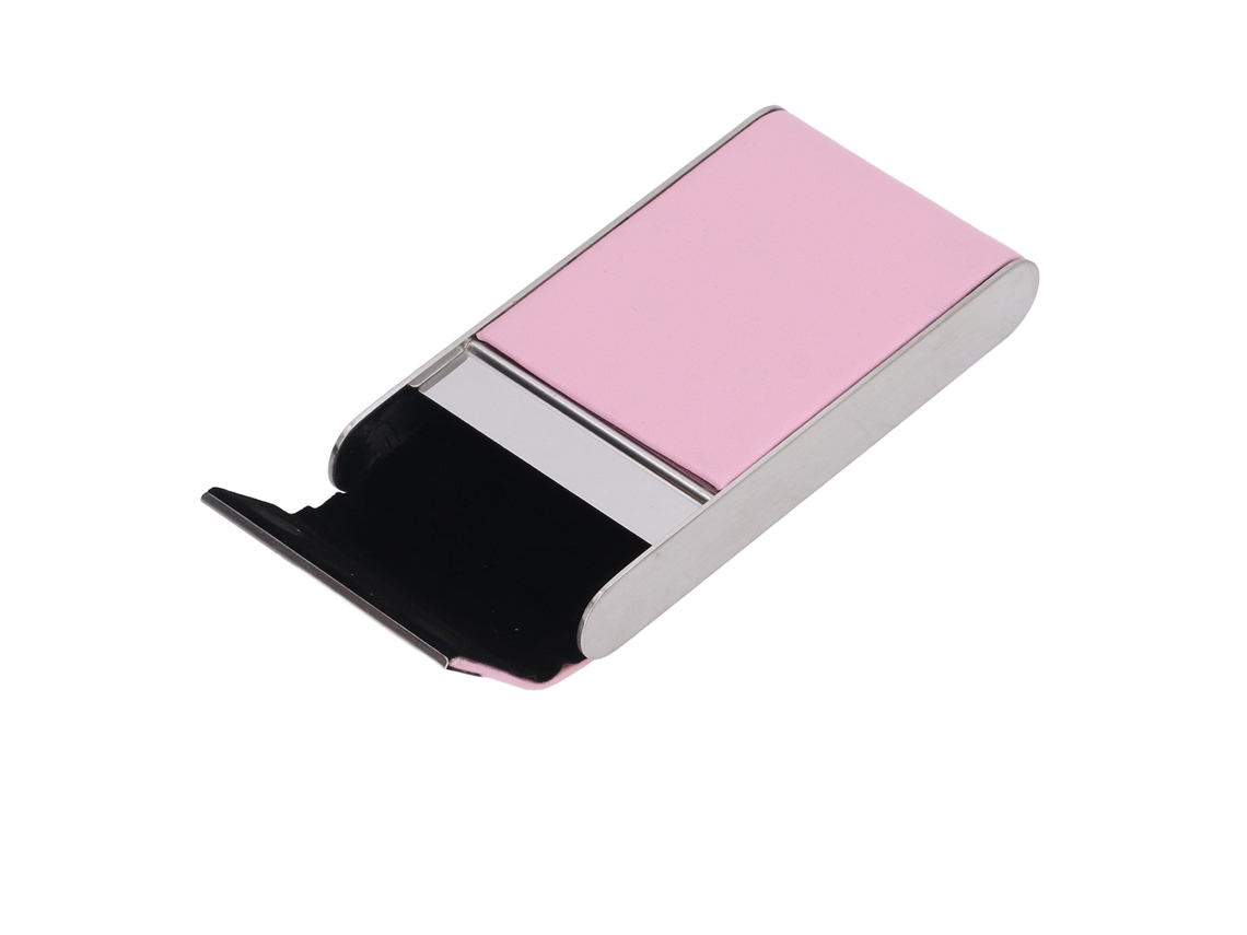 Estojo De Cigarros De Aço Inoxidável Portátil Pink Para Homens E Mulheres - Contêiner Durável Com Função De Proteção
