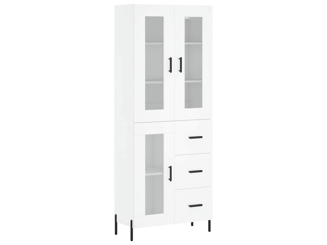 Maison Exclusive - Aparador Alto Madera Contrachapada Blanco 69,5x34x180 Cm