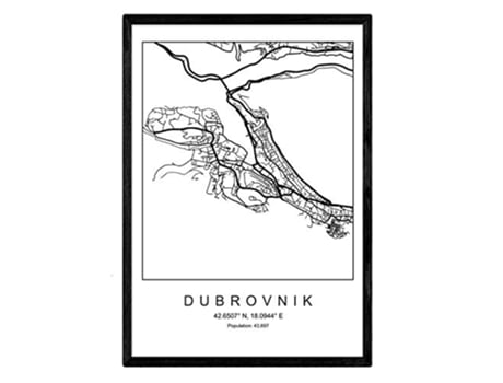Lámina NACNIC Mapa Dubrovnik (A3)