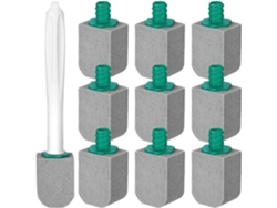 Juego de 10 piedras pómez para limpieza de inodoros con mango largo, ideal para cocina y piscina Gokoco