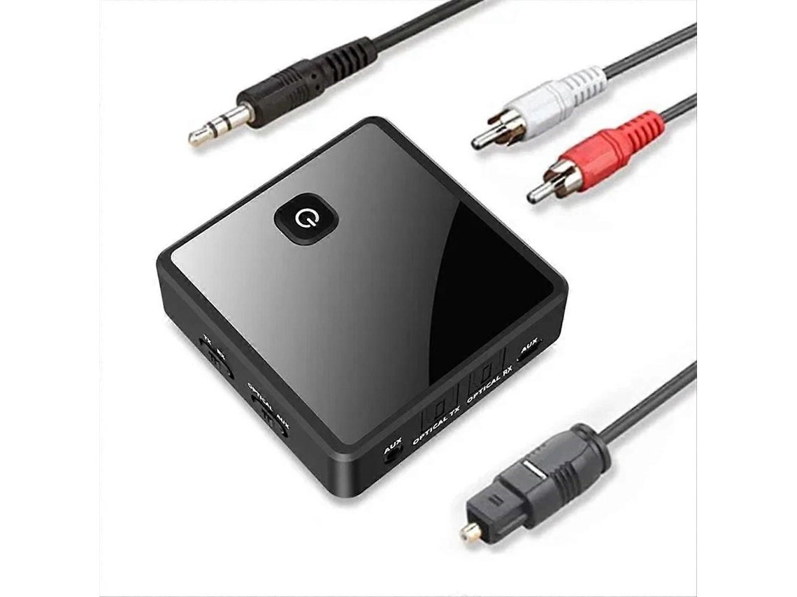 Transmisor y receptor Bluetooth 5.0 con entrada auxiliar de 3,5 mm y salida óptica inalámbrica. GOKOCO
