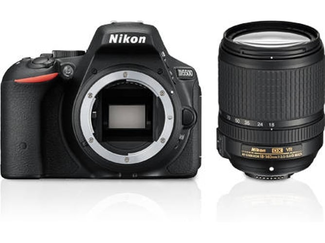 Kit Cámara Réflex NIKON D5500 + AF-S DX NIKKOR 18-140mm (Negro - 24.2 MP - Sensor: DX - ISO: 100 a 25600)