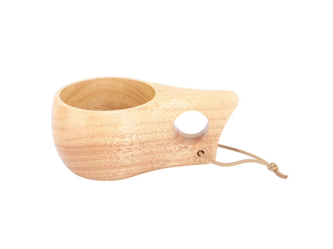 Taza de madera con asa de estilo nórdico, 200 ml | Sin marca
