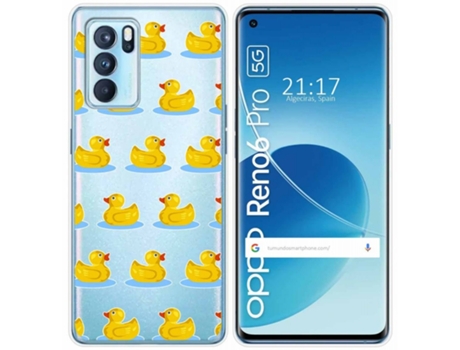 Carcasa Oppo Reno 6 Pro 5G TUMUNDOSMARTPHONE Dibujos Transparente Multicolor