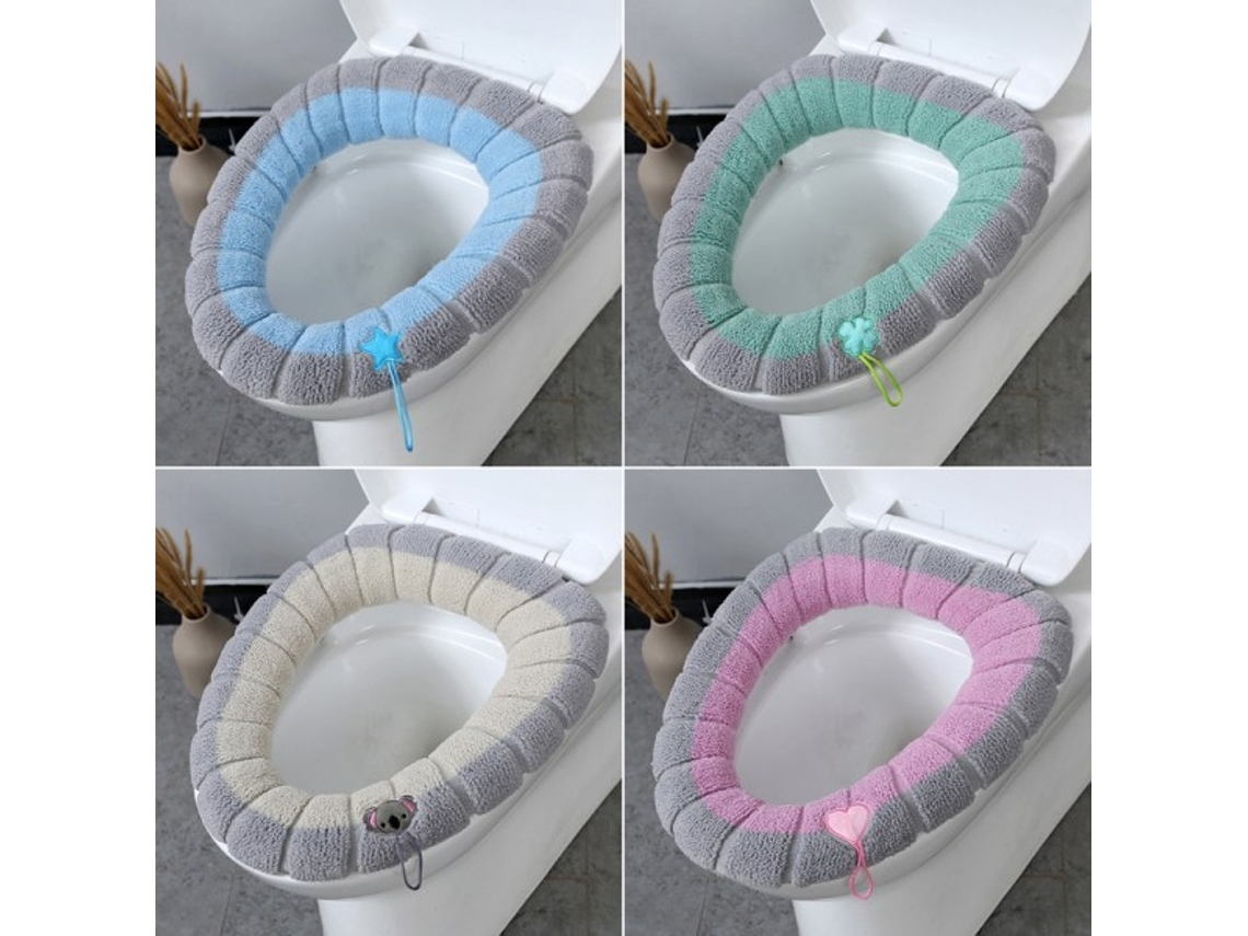 Cojines universales lavables y elásticos para asiento de inodoro Jortmrd (paquete de 4)