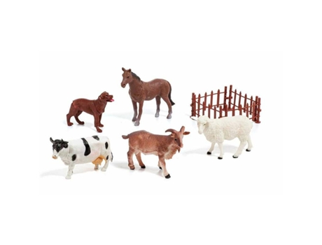 Figuras de Jugar MOLTÓ Set de Animales de Granja 6 Piezas Plástico (Edad Mínima Recomendada: 3 años)