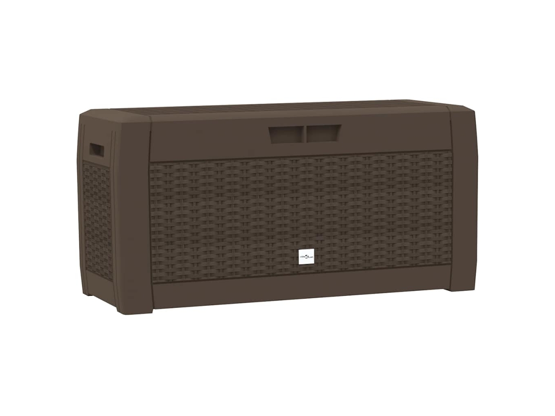 Maison Exclusive - Caja De Almacenaje De Jardín Polipropileno Marrón 119x48x60 Cm