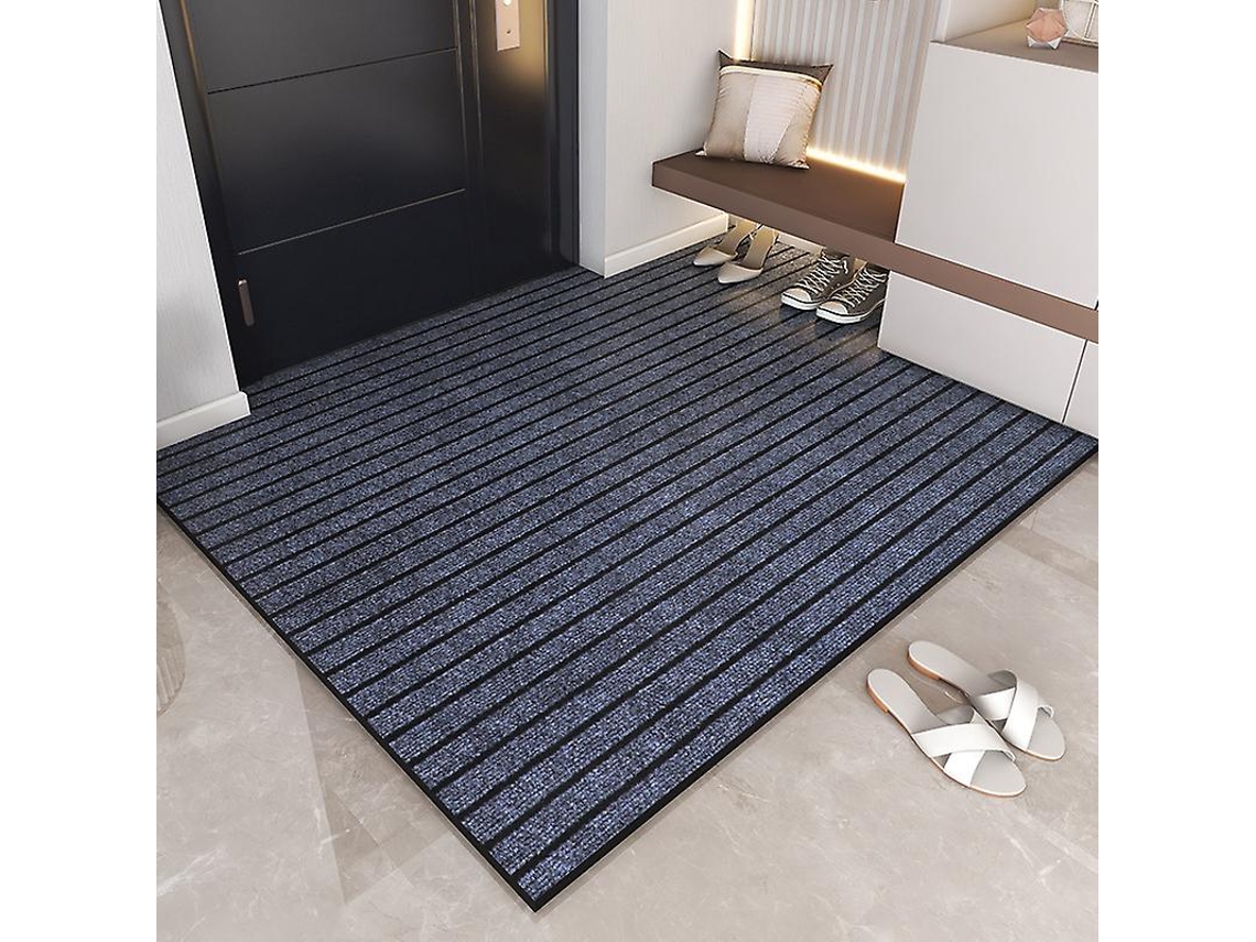 Rebe-tapete Antideslizante Para Entrada Interior Y Exterior Gris Oscuro 80x100 Cm Lavable Microfibra Para Cocina, Dormitorio, Garaje