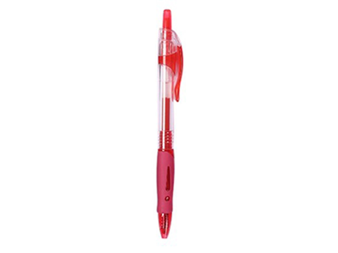 Bolígrafos retráctiles Baok, neutros, 0,5 mm, para estudiantes y uso de oficina, color rojo.