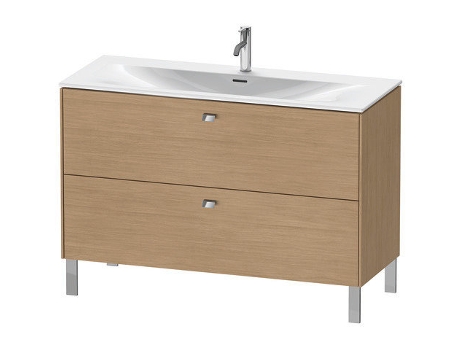 Mueble de lavabo DURAVIT Brioso vertical 122,0 x 47,9 cm 2 cajones incl. recorte de sifón y delantal para lavabo Viu 234412