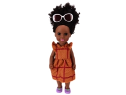 Boneca Rebe-Doll de Vinil Realista Negra, Menina Africana de 35 cm, Brinquedo/Presente de Aniversário