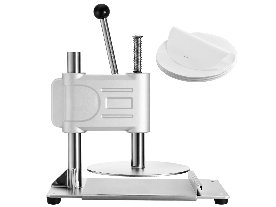 Prensa manual para masa de pizza de acero inoxidable Succebuy, 400 x 245 x 360 mm