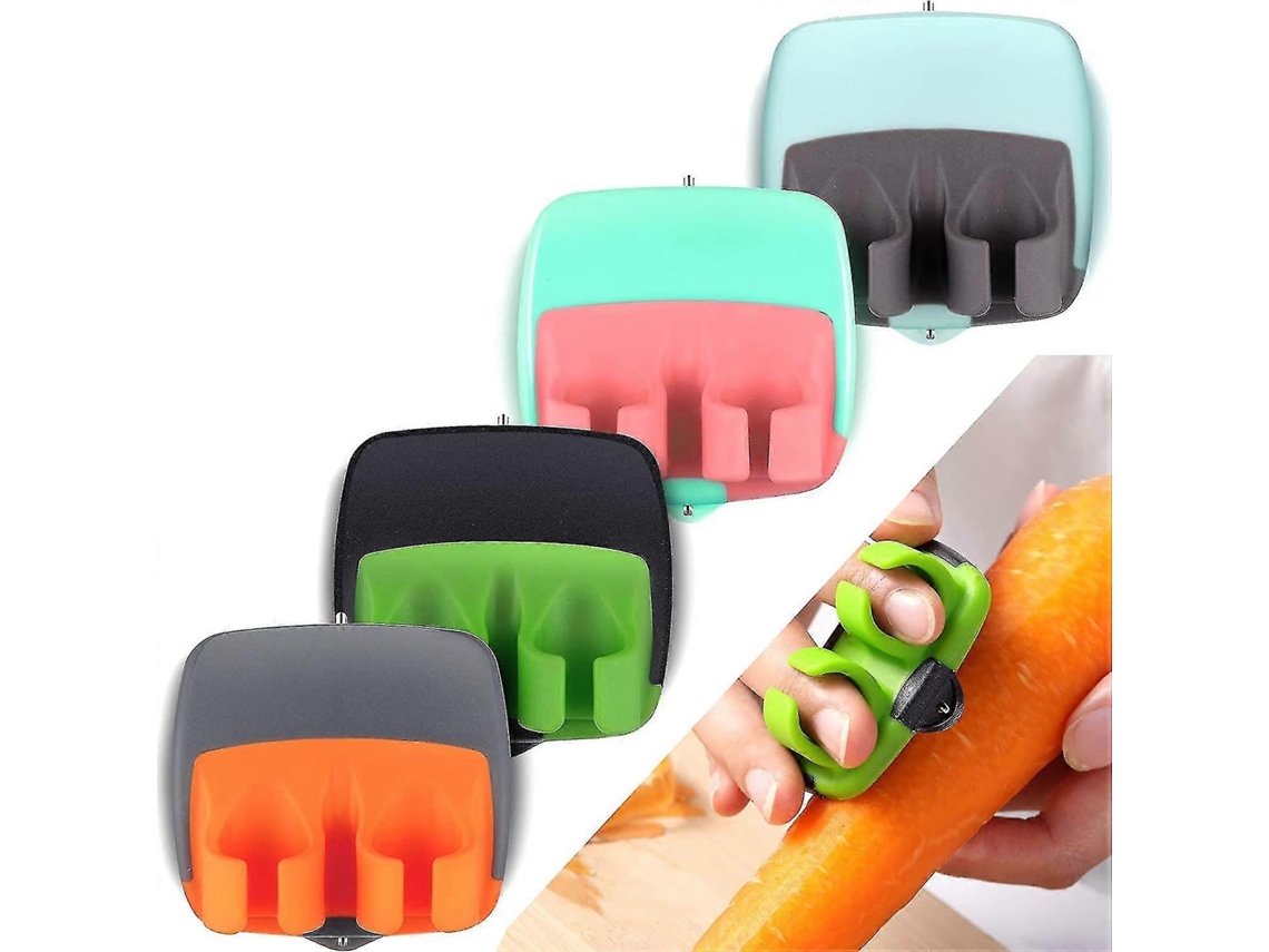 Pelador De Frutas Y Verduras Para Mano 4 Piezas Acero Inoxidable 304 Con Asa De Goma Ergonómico