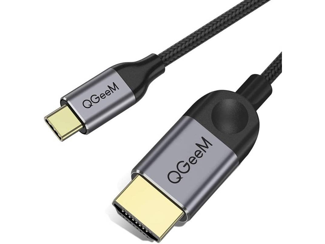 Cable QGEEM QG-UA10 (USB C-HDMI - 1.8 m - Gris)