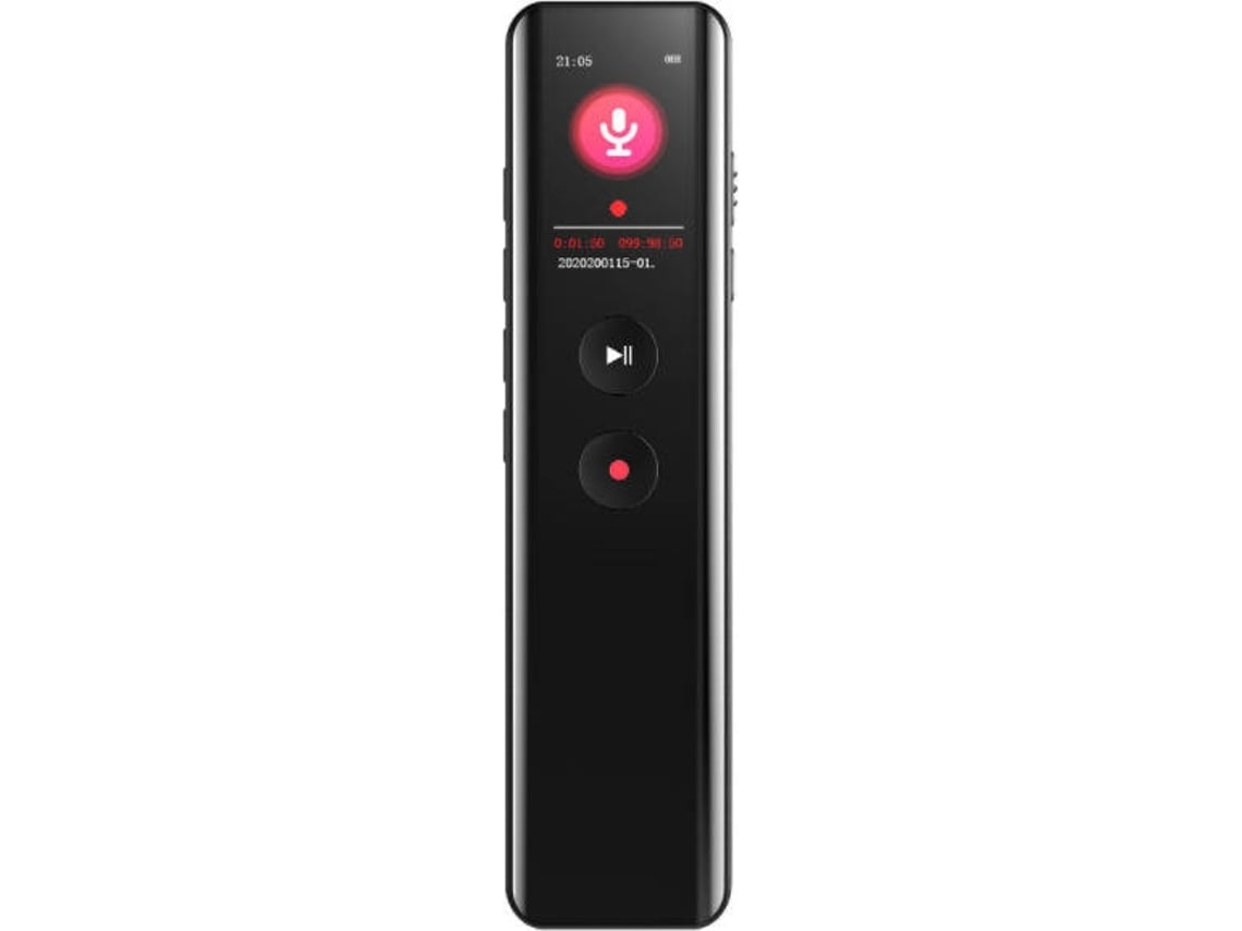 Grabadora digital de 16 Gb Reproductor de mp3 Clase Conferencia Aula Recorderblack