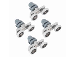 4 Ruedas Resistentes Para Puertas Correderas De Baño De Cristal (25 Mm)