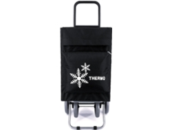 Carro de La Compra Plegable Con Bolsa Térmica 4 Ruedas para Subir Escaleras Bolsa Impermeable Isotérmica de 44L Litros. Negro COSHANO