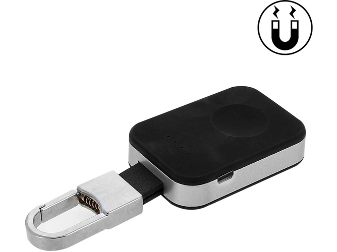 Cargador Qi AVIZAR Llavero LED Apple Watch 40, 44 mm Negro