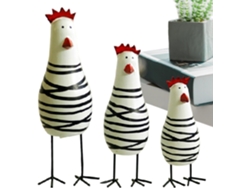 Gallo De Madera Pintado A Mano - Figuritas De Pollo, Adorno De Escritorio