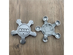 Juego de 4 tapacubos 4f0601165 N, emblema de rueda, para tapacubos de 135 mm para Audi Ehstmind (gris)