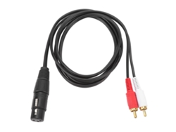 Cable Divisor En Y Xlr Hembra Ofc De 1,5 M (4,9 Pies, 22 Awg) Para Amplificador, Mezclador Y Micrófono