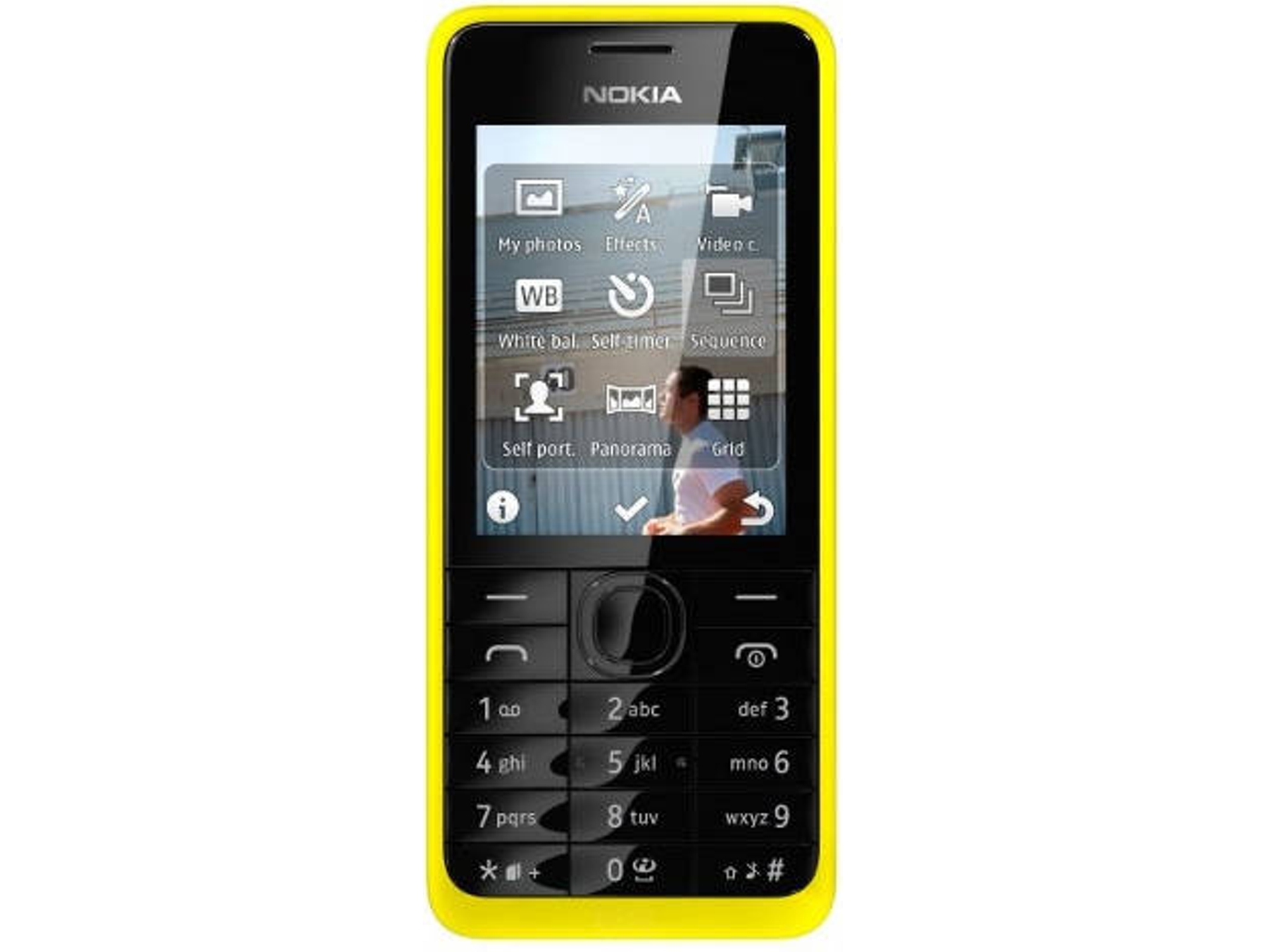 Teléfono móvil NOKIA 301 (2.4'' - 3G - amarillo)