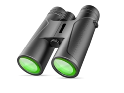 Binoculares 12x42 para adultos y niños con correa de arnés. Pequeños binoculares de visión nocturna para caza, viajes, turismo, deportes y USHION.