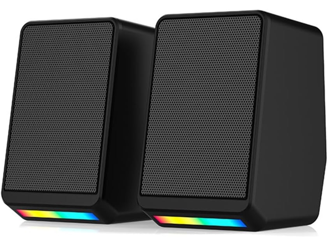 Mini Altavoces Estéreo Rgb Portátiles V5 Para Ordenador, Portátil, De Sobremesa Y Barra De Sonido.