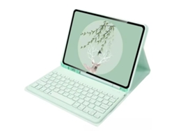 Capa Hexinyigjly Com Teclado Bluetooth Para Samsung Galaxy Tab A9plus Sm-x210/x216/x218 (2023) – 11'' Verde