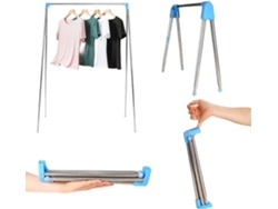 Percha portátil, plegable y retráctil para lavar la ropa.