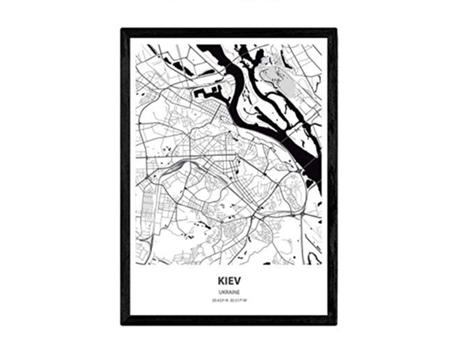 Poster NACNIC Mapa de Kiev Ucrania (A3)