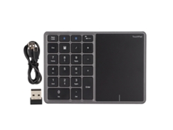 Teclado Numérico Sem Fio Com Touchpad 22 Teclas Bt4.2 2.4g Carregamento Type C Bateria 500mah Cinza Ferro