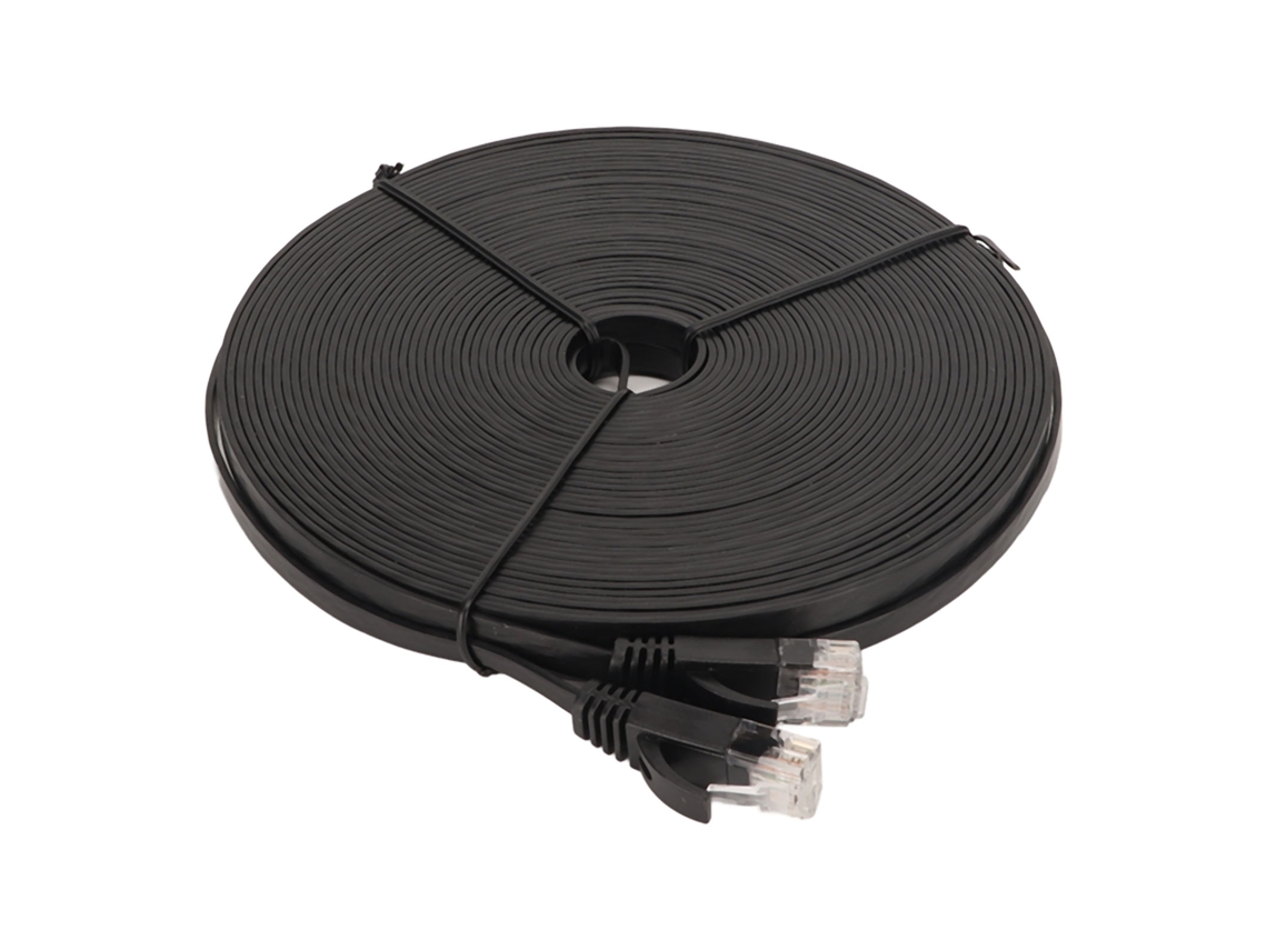 Cabo De Rede Cat6 Gigabit 66 Pés 1000mbps Conector Rj45 Ethernet Para Roteadores Laptops Preto