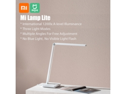 Lâmpada De Mesa Xiaomi Mijia Lite Led Ajustável 3 Modos Sem Luz Azul Controle Táctil 4000k 500lm 220v