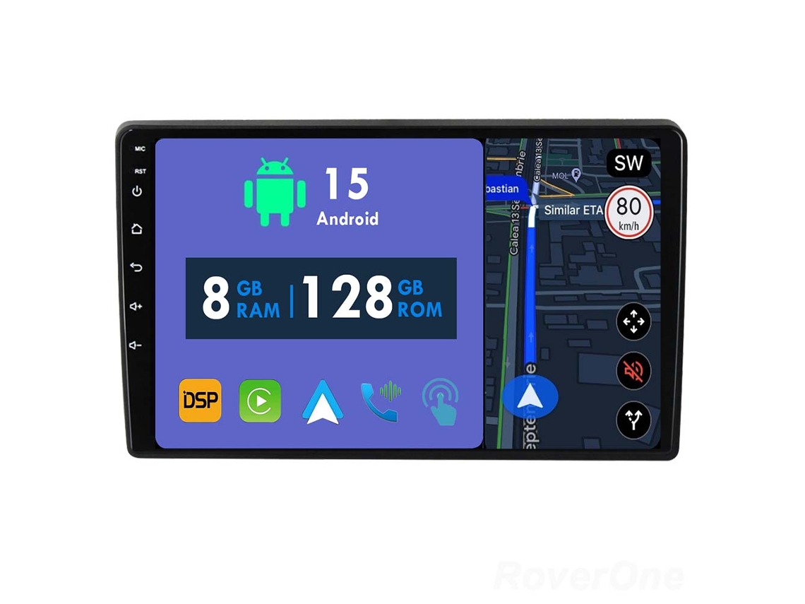 Coche Radio Android Auto Autoradio 8GB RAM 128G ROM CarPlay Navegación GPS Pantalla Táctil RoverOne para Hyundai i40 2011 - 2019 